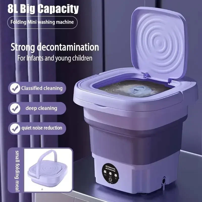 Small Appliances - 8L opvouwbare wasmachine met centrifuge Appartementen