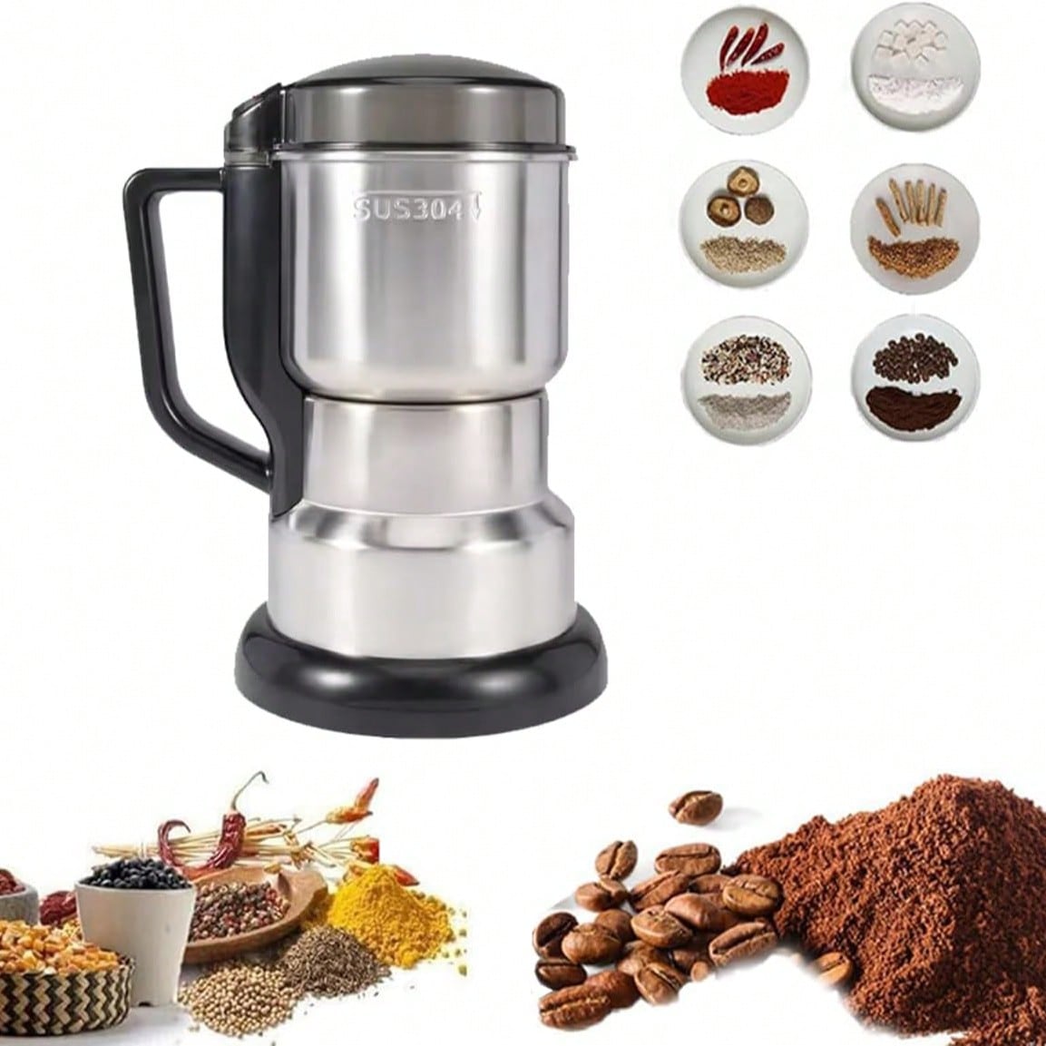 Koffiemolen, krachtige 300W-mo - Coffee Bean Grinder Electric recensie en prijs